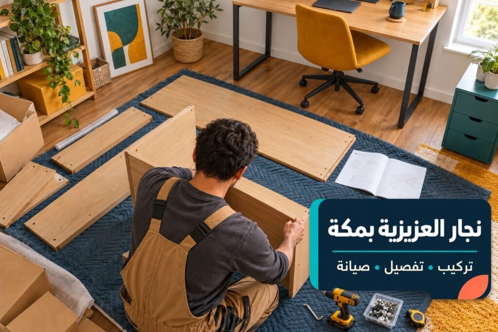 نجار العزيزية بمكة — تجميع قطع الأثاث
