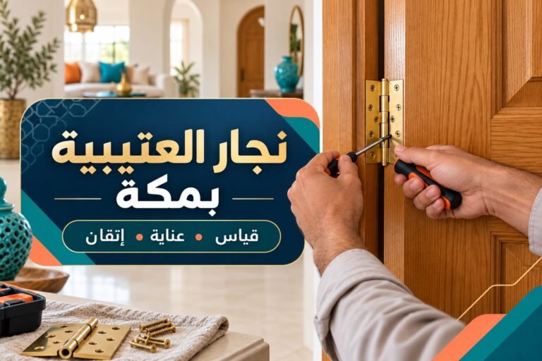 نجار العتيبية بمكة — ضبط مفصلات باب