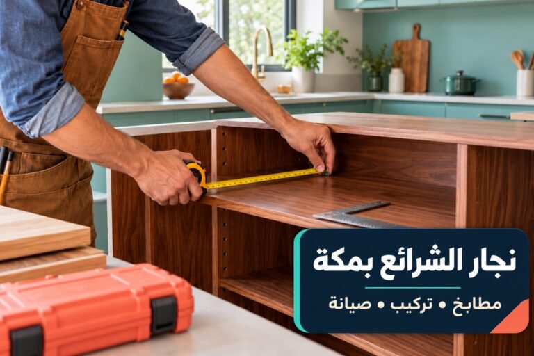 نجار الشرائع بمكة — قياس وحدات مطبخ خشبية
