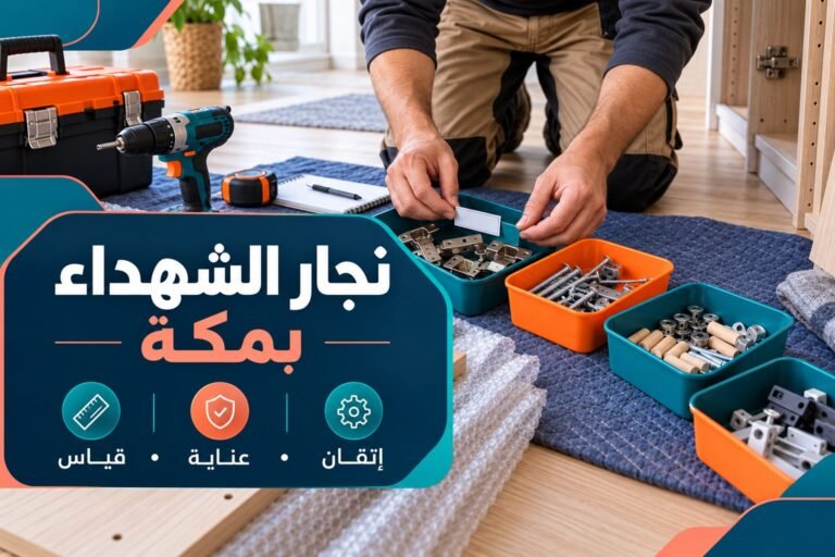 نجار الشهداء بمكة — تنظيم قطع الأثاث عند الفك