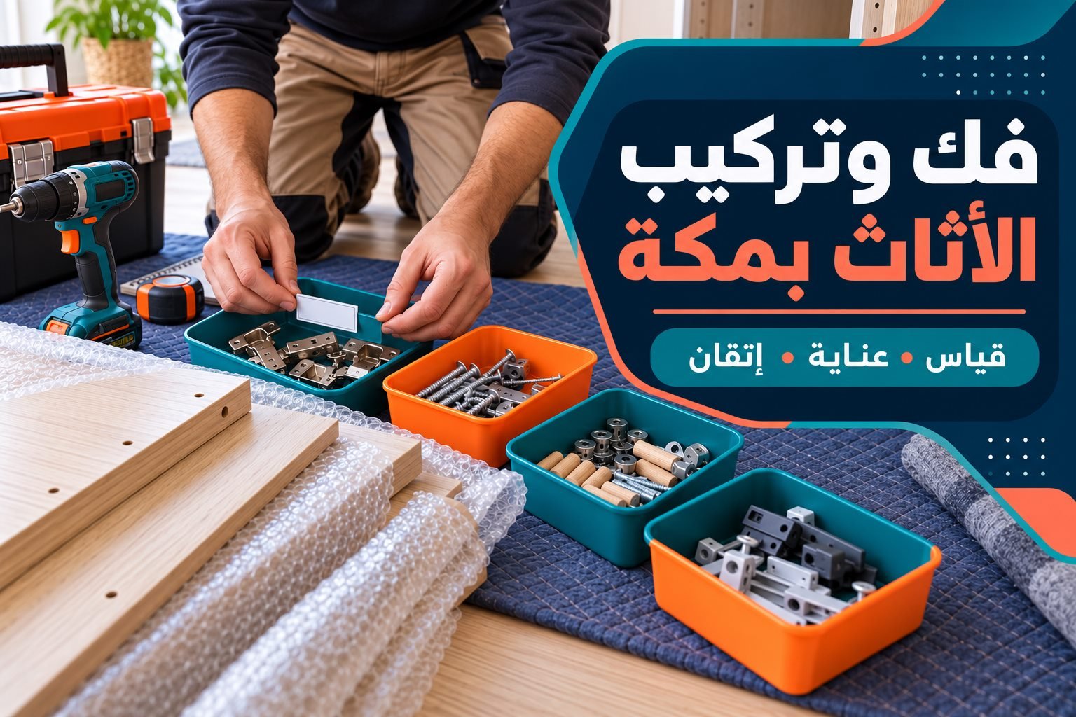 فك الأثاث وإعادة تركيبه عند النقل أو التجديد بمكة — التنعيم