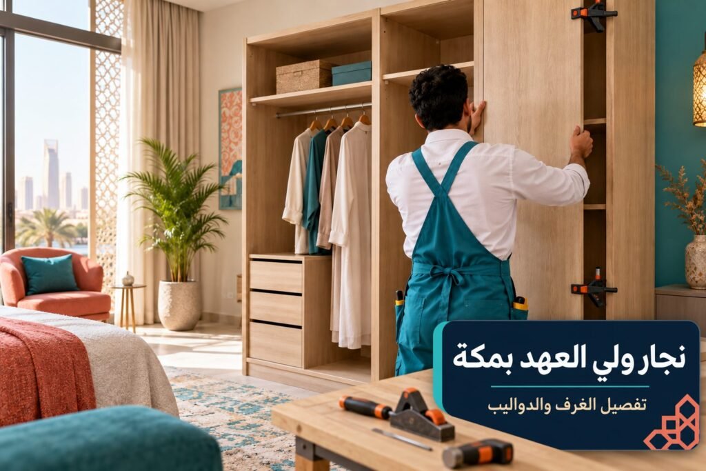 نجار ولي العهد بمكة — تركيب غرف ودواليب